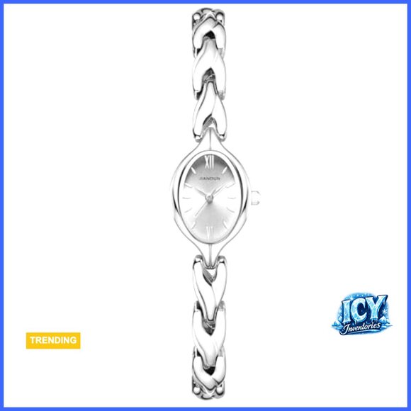 Vintage Oval Bracelet Watch, Waterproof Stainless Steel, Quartz Movement main image 2